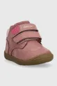 Geox gyerek félcipő velúrból rózsaszín