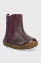 Dětské kožené boty Geox B264PA.04477 fialová AW23