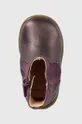 фиолетовой Детские кожаные ботинки Geox