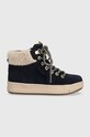 Geox cizme de iarna pentru copii din piele intoarsa Rebecca cu snur bleumarin J26CVA.00022.28.35