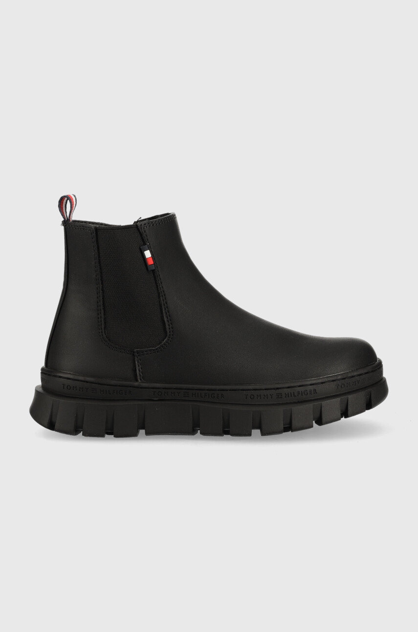 czarny Tommy Hilfiger sztyblety Dziewczęcy