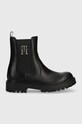 Dětské holínky Tommy Hilfiger Chelsea imitace kůže černá T3A5.32393.30.34