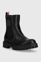 Dětské holínky Tommy Hilfiger Chelsea T3A5.32393.30.34 černá AW22