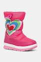 Agatha Ruiz de la Prada stivali da neve bambini finta pelle fiore rosa 221996.