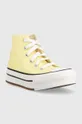 Παιδικά πάνινα παπούτσια Converse Chuck Taylor All Star Eva Lift κίτρινο