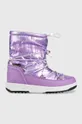 фиолетовой Детские сапоги Moon Boot JR Girl Boot Met Для девочек