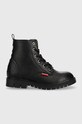 Detské workery Levi's imitácia kože čierna VPHI0022S.9BYY