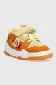 Παιδικά δερμάτινα αθλητικά παπούτσια Puma πορτοκαλί