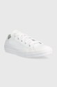Converse tenisówki skórzane dziecięce Chuck Taylor All Star A00918C biały AW22