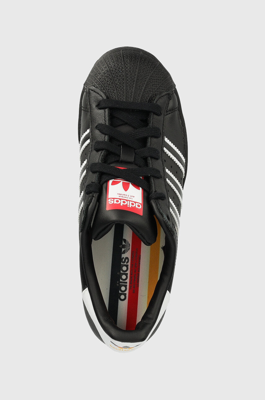 czarny adidas Originals sneakersy skórzane dziecięce Superstar