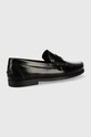 Guess mokasyny skórzane Livorno FM7LIV.LEA14.BLACK czarny AW22