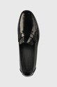 Guess mokasyny skórzane Livorno czarny FM7LIV.LEA14.BLACK