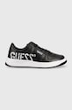 Guess sneakersy skórzane Ponte czarny FM7PON.LEA12.BLACK