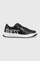 Guess sneakersy skórzane Ponte czarny FM7PON.LEA12.BLACK