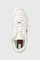 λευκό Δερμάτινα αθλητικά παπούτσια Tommy Jeans Etch Basket