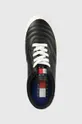 czarny Tommy Jeans sneakersy skórzane Leather Soccer Vulc