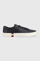 granatowy Tommy Hilfiger sneakersy skórzane Modern Vulc Corporate Męski