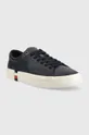 Kožené tenisky Tommy Hilfiger Modern Vulc Corporate tmavomodrá