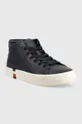 Δερμάτινα αθλητικά παπούτσια Tommy Hilfiger High Modern Vulc σκούρο μπλε