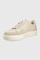 Obuwie Tommy Hilfiger sneakersy skórzane Premium Cupsole Sustainable Lea FM0FM04138.YBI beżowy