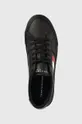 μαύρο Δερμάτινα αθλητικά παπούτσια Tommy Hilfiger Core Stripes Vulc