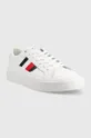 Δερμάτινα αθλητικά παπούτσια Tommy Hilfiger Core Stripes Vulc λευκό