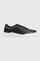 Tommy Hilfiger sneakers din piele Elevated Cupsole Perf bleumarin FM0FM04145.DW5