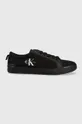 μαύρο Πάνινα παπούτσια Calvin Klein Jeans New Vulcanized Laceup Ανδρικά