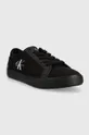 Πάνινα παπούτσια Calvin Klein Jeans New Vulcanized Laceup μαύρο