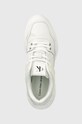 Usnjene superge Calvin Klein Jeans Sporty Runner Comfair Laceup bela YM0YM00422.YAF