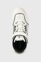 Calvin Klein Jeans sneakersy skórzane Chunky Cupsole Laceup Mid biały YM0YM00426.0K4