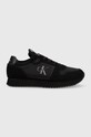 Calvin Klein Jeans sneakersy RUNNER SOCK LACE UP tekstylny czarny YM0YM00553.0GL