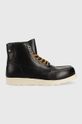 černá Kožené boty Jack & Jones Darwin Pánský