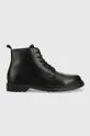 negru Jack & Jones pantofi inalti de piele Hastings De bărbați