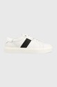 Kožené sneakers boty Calvin Klein Low Top Lace Up Planet friendly bílá HM0HM00621.0K5