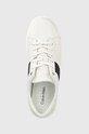 Kožené sneakers boty Calvin Klein Low Top Lace Up bílá HM0HM00621.0K5