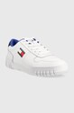 Кожаные кроссовки Tommy Jeans Retro Leather Cupsole Tjm Ess EM0EM01068.YBR белый AW22