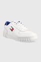 Tommy Jeans sneakersy skórzane Retro Leather Cupsole Tjm Ess EM0EM01068.YBR biały AW22