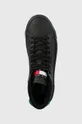 μαύρο Δερμάτινα αθλητικά παπούτσια Tommy Jeans Tommy Jeans Mid Leather Vulc