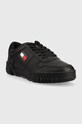 Tommy Jeans sneakersy skórzane Retro Leather Cupsole Tjm Ess EM0EM01068.BDS czarny AW22
