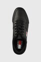 Tommy Jeans sneakersy skórzane Retro Leather Cupsole Tjm Ess czarny EM0EM01068.BDS