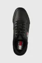 czarny Tommy Jeans sneakersy skórzane Retro Leather Cupsole Tjm Ess