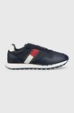 Tommy Jeans sneakersy skóra zamszowa granatowy EM0EM01081.C87