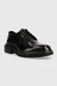 Kožne cipele Calvin Klein Lace Up Derby crna