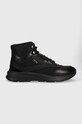 Sneakers boty Calvin Klein High Top Lace Up Mix přírodní kůže černá HM0HM00759.BEH