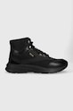 Sneakers boty Calvin Klein High Top Lace Up Mix přírodní kůže černá HM0HM00759.BEH