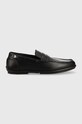 Calvin Klein mocasini de piele Logo Hw Driver piele negru HM0HM00654.BEH