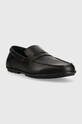 Calvin Klein mokasyny skórzane Logo Hw Driver HM0HM00654.BEH czarny AW22