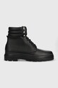 Kožené trapery Calvin Klein Combat Boot Mono casual černá HM0HM00841.0GK