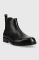 Calvin Klein bőr bokacsizma Chelsea Boot fekete
